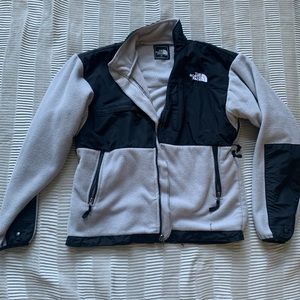 Grey and black North Face jacket size Medium